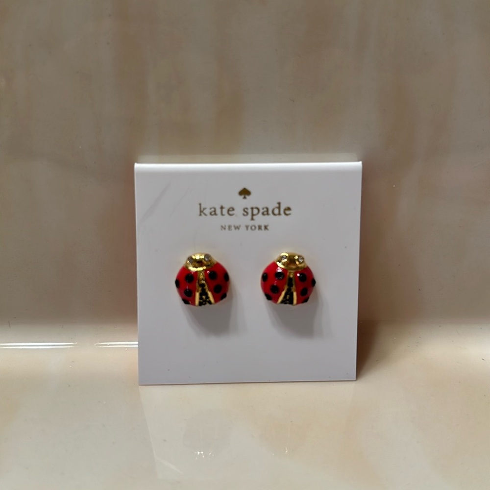 Kate spade ladybug earrings. New